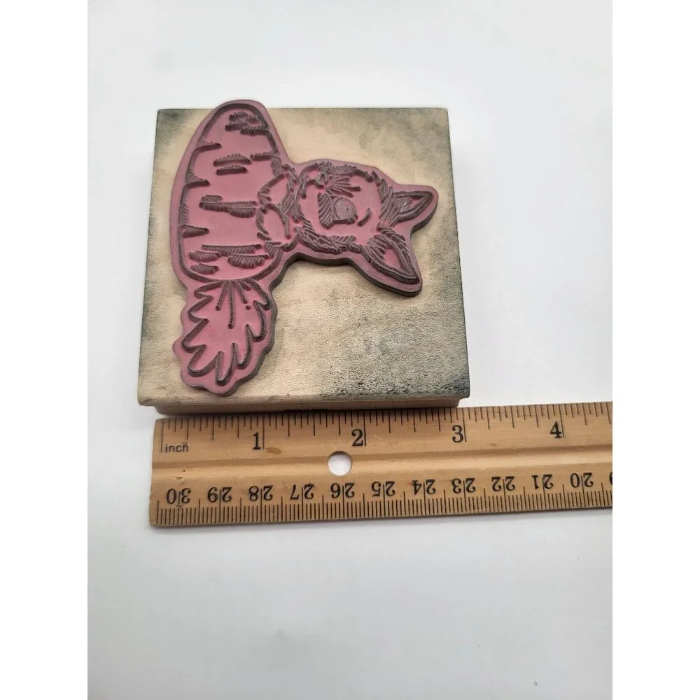 Stampabilities Bunny W/ Carrot Wood Rubber Stamp 2015 Easter Spring Card Craft - Picture 8 of 8